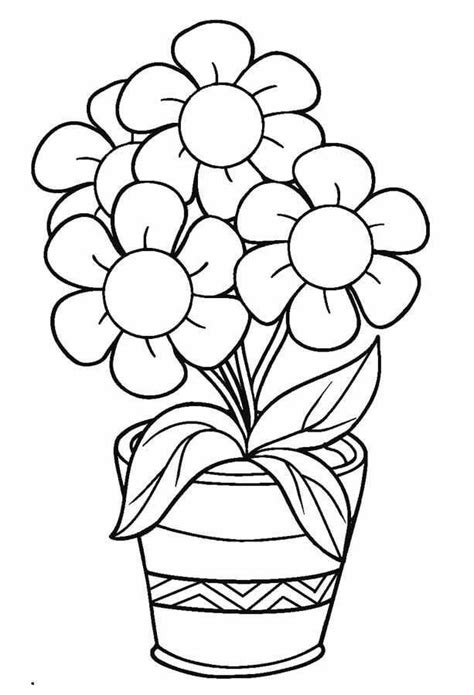 Coloriage Vase à Fleurs Pour Enfants Télécharger Et Imprimer Gratuit