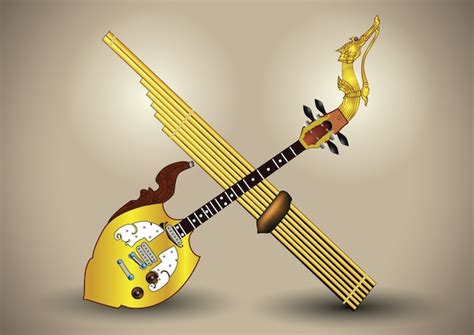 Pin And Can Musical Instruments Northeastthailand Vector Premium