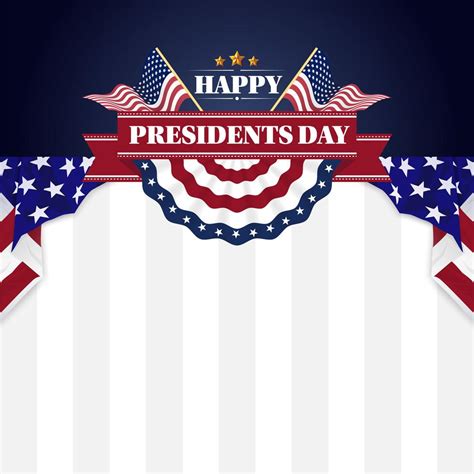 Happy Presidents Day Banner Background And Greeting Cards Vector