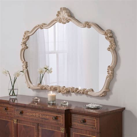 Large Louis Style Ivory Overmantle Mirror Mirror Homesdirect365