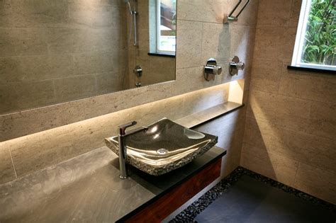Beautiful Zen Bath Floating Vanity With Granite Sink Contemporary
