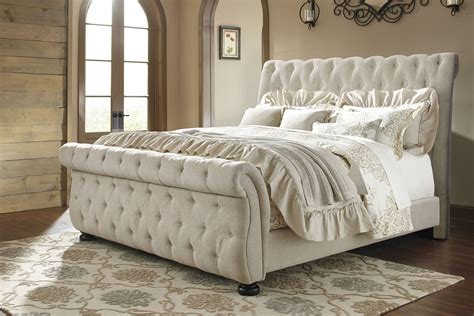Willenburg Linen Queen Upholstered Sleigh Bed From Ashley Coleman Furniture