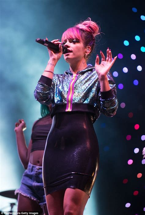 lily allen wears a rubber dress as she performs at music festival in germany daily mail online