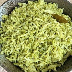 Indian Spinach Rice Or Palak Pulao Recipe The Kitchen Docs Gluten