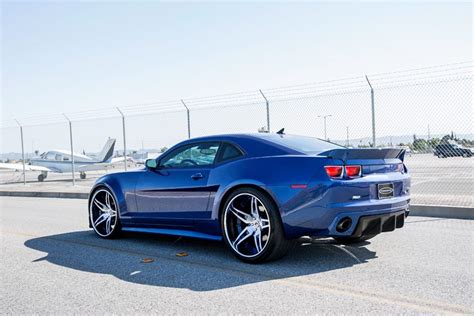 Forgiato Wide Body Camaro Shows Up In Blue Motorward Show Up Wide