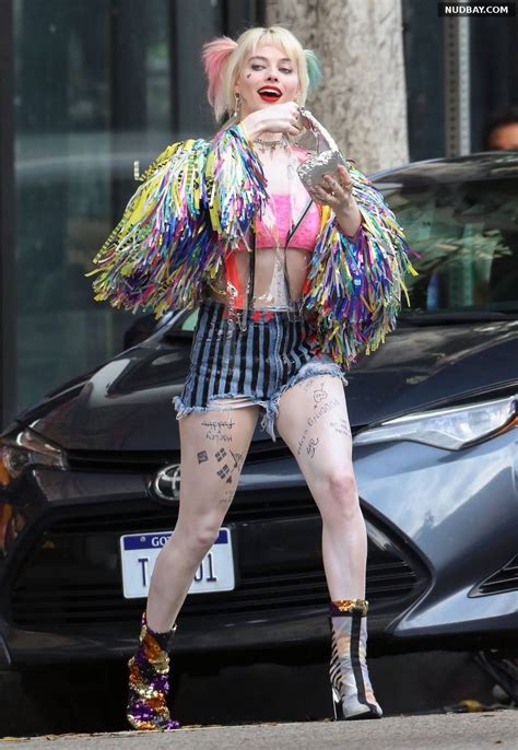 Margot Robbie Leggy Filming Birds Of Prey In La Feb 02 2019 Nudbay