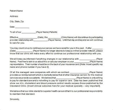 At times name 's work leaves me flabbergasted by unorthodox approaches he takes, and having years of practice behind my back, i. 7+ Patient Termination Letter Templates - Word, PDF ...