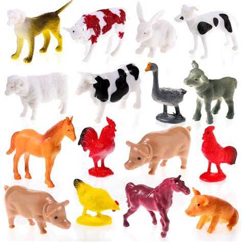 Buy 16 Pcs Farm Animal Figurines Small Realistic Plastic Farm Animal