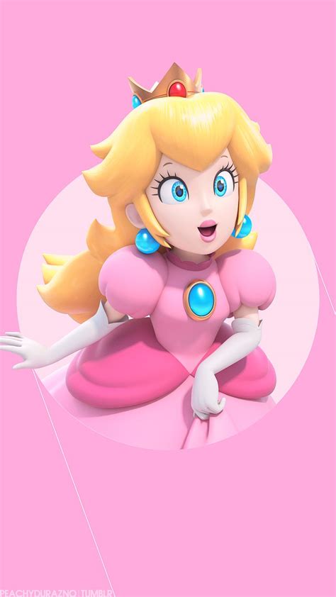 The Princess Peach From Mario Kart On Pink Background