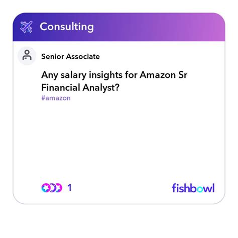 Amazon salary trends based on salaries posted anonymously by amazon employees. Any salary insights for Amazon Sr Financial Analyst ...