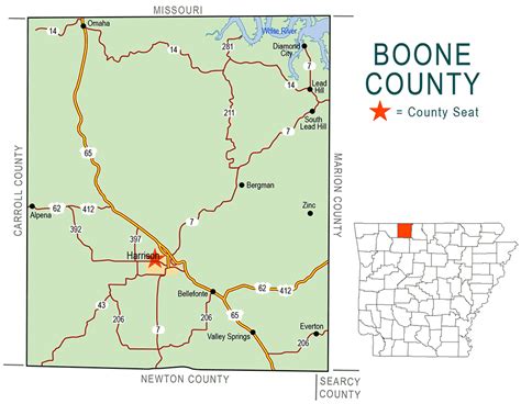 Boone County Map Encyclopedia Of Arkansas