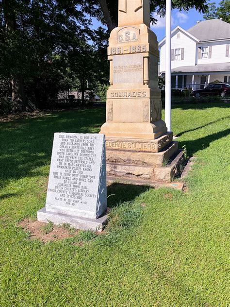 Jonesville Sc Monuments July 8 2020