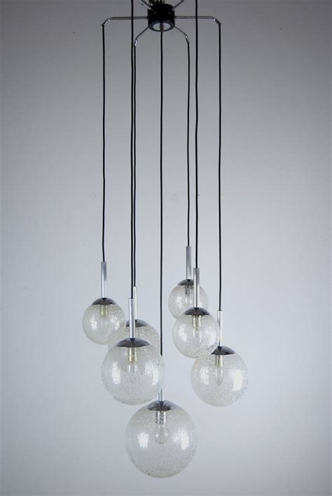 1970s Hanging Lamp With 7 Glass Globes 85240