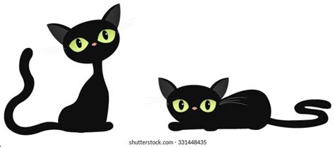Cat Watercolor Hand Drawn Black Cat Stock Illustration 1178160397