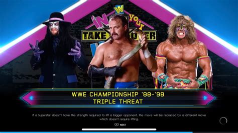Wwe K Undertaker Vs Jake The Snake Roberts Vs Ultimate Warrior