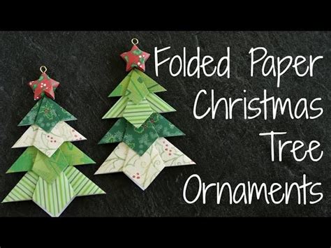 Folded Paper Christmas Tree Ornaments Diy Origami Ornament