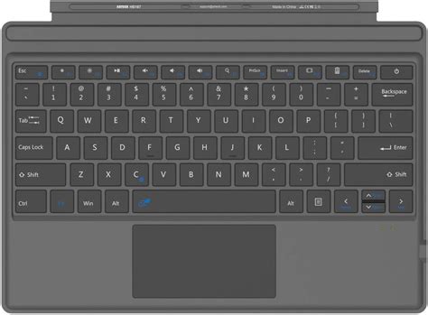 Arteck Microsoft Surface Pro Type Cover Ultra Slim Portable Bluetooth