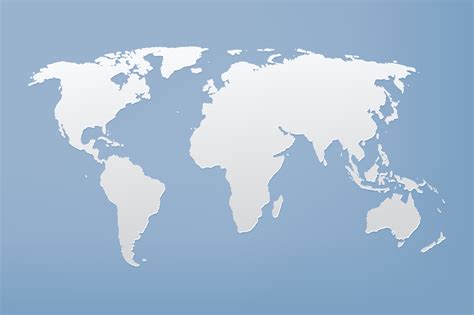 Mapa Del Mundo Gris Sobre Fondo Azul 570547 Vector En Vecteezy