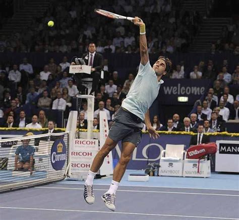 Federers Great Backhand Overhead Roger Federer Tennis Tennis Clubs