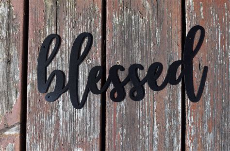 Metal Blessed Sign Custom Metal Sign Farmhouse Sign Etsy