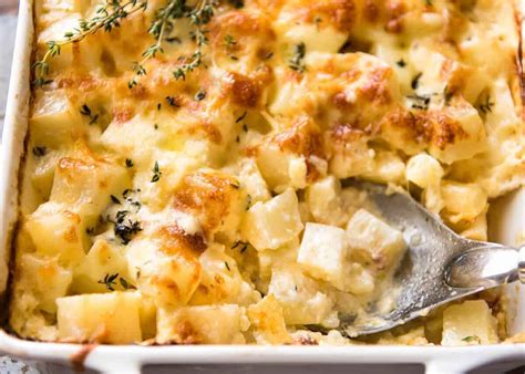 Pick waxy potatoes with the least amounts of starches. Easy Creamy Cheesy Potato Bake | RecipeTin Eats