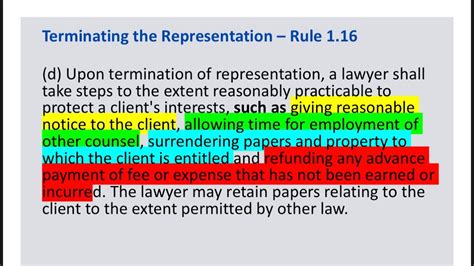 Aba Model Rules Of Professional Conduct Rule Youtube