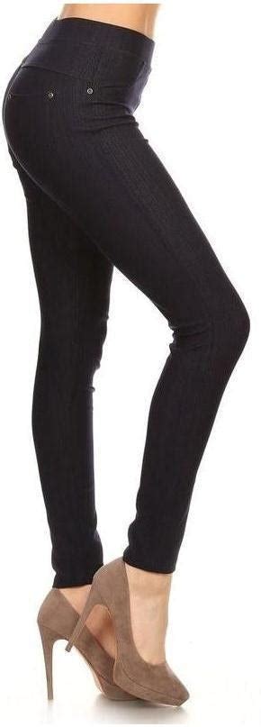 Super Stretch Skinny Jean Leggings In Black Essentially Elegant