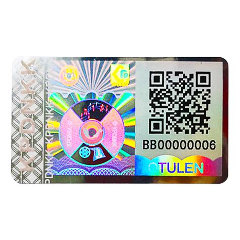 Vinyl Qr Code Hologram Tamper Evident Security Labels