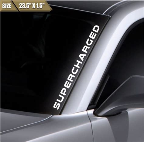 Supercharged Windshield Sticker Banner Vinyl Decal Bumper Sticker For