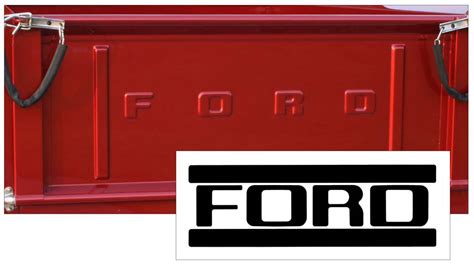 1953 72 Ford F100 Tailgate Letter Decal Set Flareside Graphic