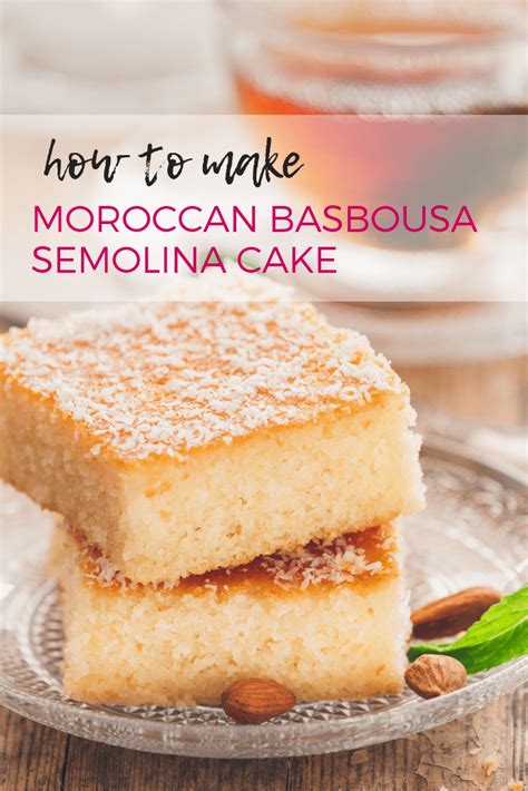 Rava cake or semolina cake video recipe Basbousa - Semolina Cake - MarocMama