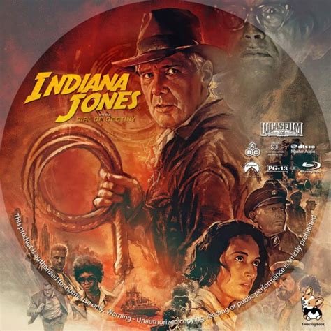 Indiana Jones The Dial Of Destiny Custom Blu Ray Label Dvdcover
