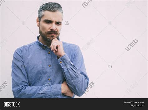 Pensive Focused Man Image And Photo Free Trial Bigstock