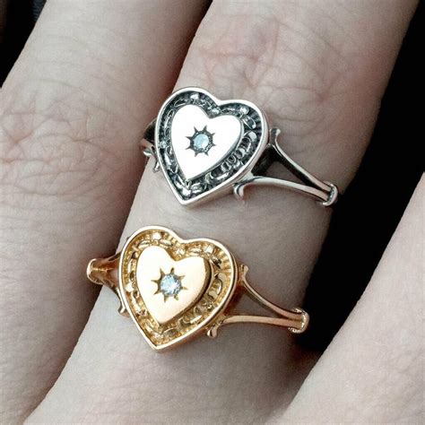 Heart And Cubic Zirconia Ring By Regalrose Sparkly Jewelry Navel