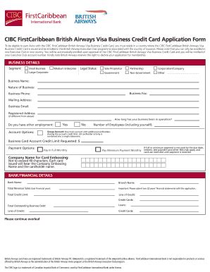 Explore our secured credit card to help build your credit history. Fillable Online British Airways Visa Credit Card Application Form - FirstCaribbean ... Fax Email ...