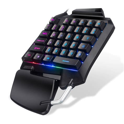 Rgb One Hand Keyboard Tsv Gaming Keyboard Single Handed 35 Keys For Pc