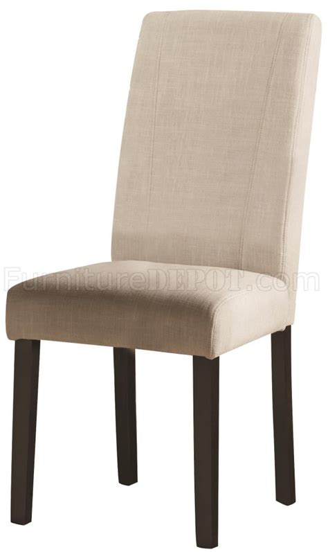 Welcome the lassan modern contemporary fabric dining chairs into your kitchen or dining room for a perfect perch from which to enjoy your every meal. 130061 Dining Chairs Set of 4 in Ivory Fabric by Coaster