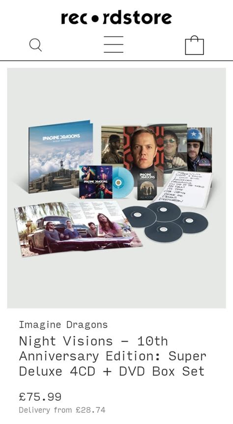Tracklist Confirmed Of Super Deluxe 4cd Dvd Box Set Night Visions
