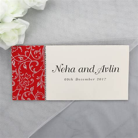 Red And Cream Wedding Invitations Red Rose Invitations