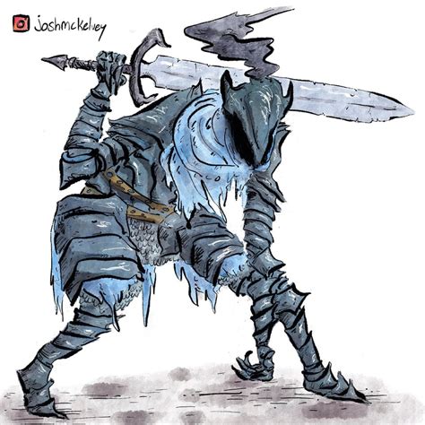 Im Drawing The Dark Souls Bosses Heres Artorias Imaginarydarksouls