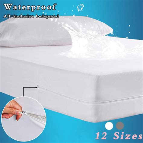 buy plastic mattress protector zippered queen waterproof vinyl mattress cover heavy duty