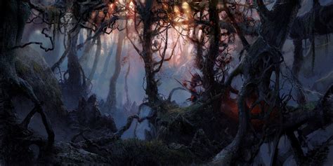Art Fantasy Dark Forest Wallpaper