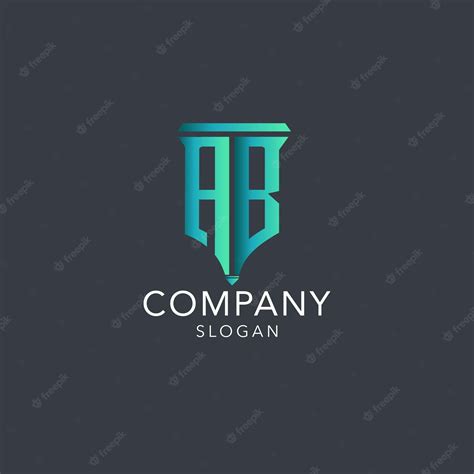Premium Vector Modern Monogram Initial Letter Ab Logo Design Template