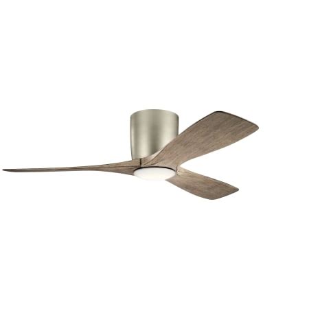 The 48 is the complete circumference of the ceiling fan. Kichler 300032NI Brushed Nickel Volos 48" 3 Blade Hugger ...