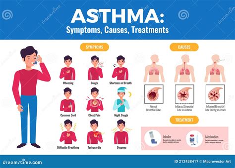 Asthma Infographic Poster Stock Vector Illustration Of Health 212438417