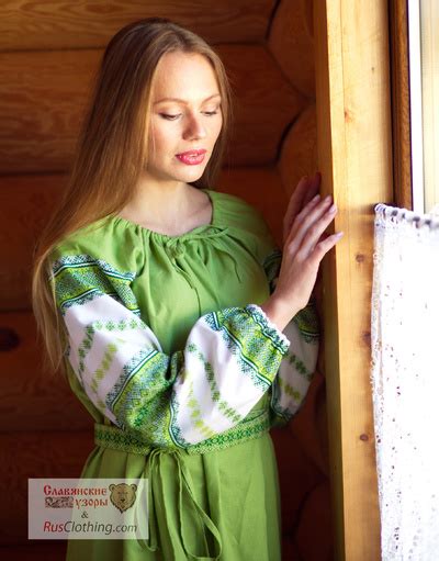 Russian Linen Dress Spring