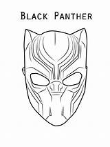 Panther Coloring Mask sketch template