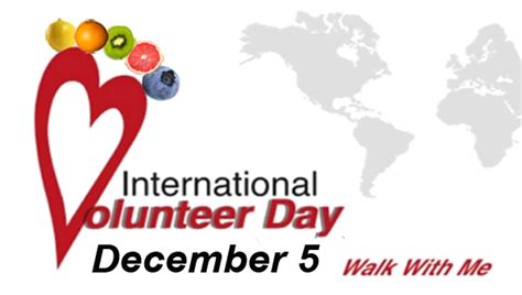 International volunteer day recognizes the work of volunteers and the importance of volunteering. » International Volunteers Day