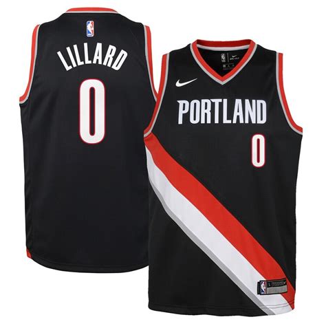 Portland Trail Blazers Damian Lillard Nike Black Swingman Jersey Icon