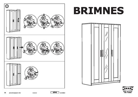 Poszukujesz instrukcji obsługi ikea breim garderoba? Ikea Brimnes 3 Door Wardrobe Assembly Instructions - The Door